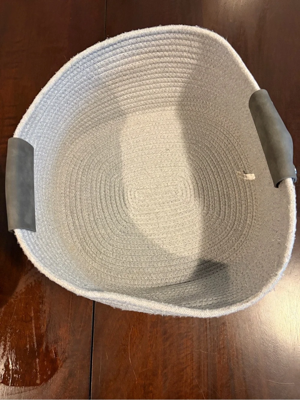 Set of 2 Target Grey Rope Storage Baskets with Dark Grey Handles